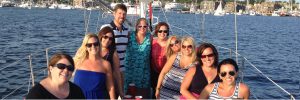 private charter sailing with friends
